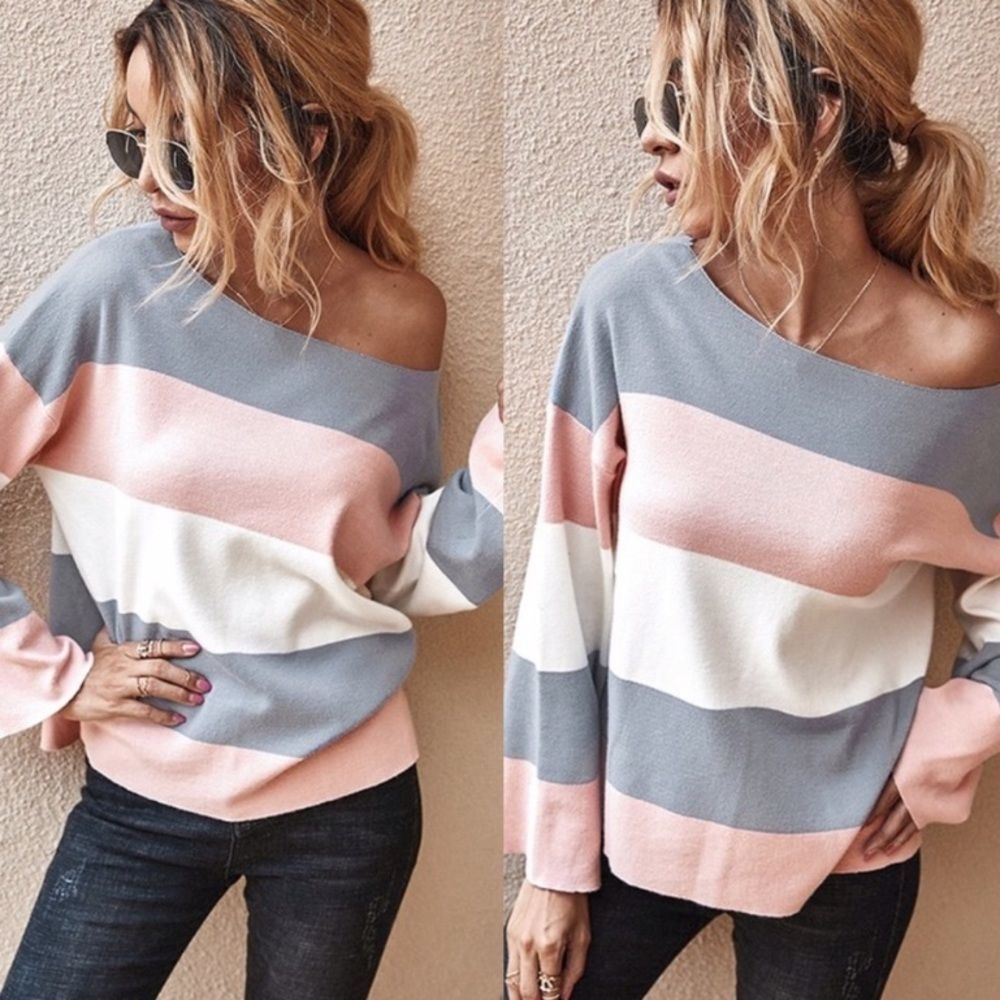 Color Block Knit Sweater